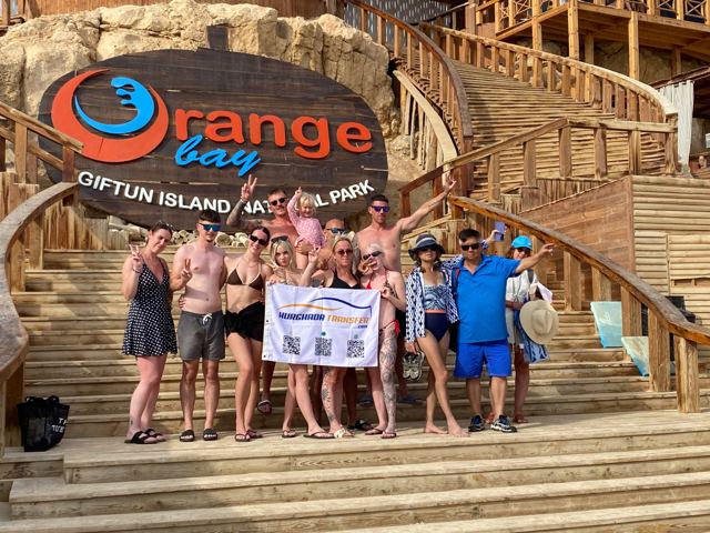 Hurghada Transfer guests at Orange Bay, Giftun Island